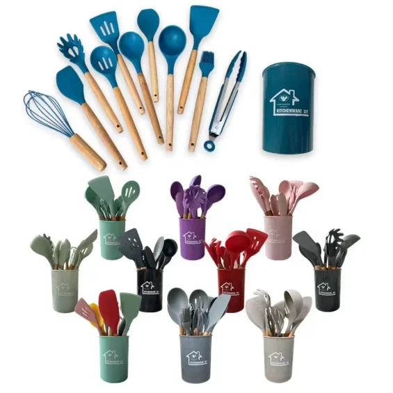 Silicone spatula and spoon 12-piece set 1