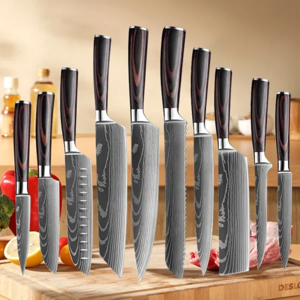 10pcs Kitchen Knives Set 1