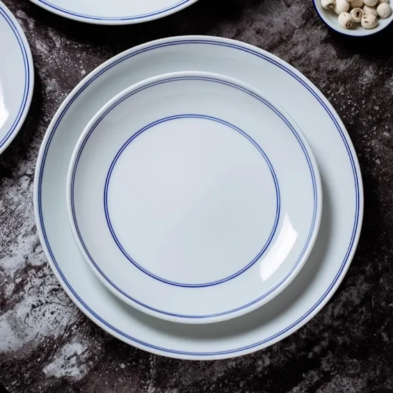 Retro Blue And White Plate 1