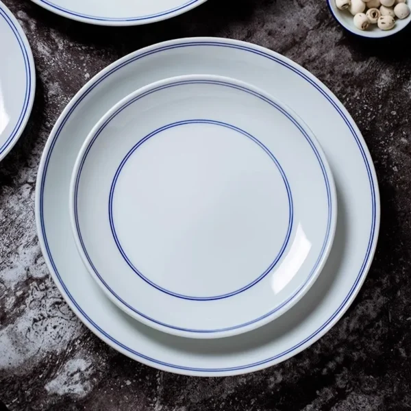 Retro Blue And White Plate 1