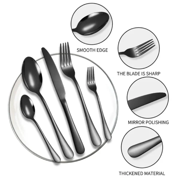 20Pcs Stainless Steel Flatware Set Coffee Spoon Stirring Teaspoons Set Cake Dessert Spoon Teaspoon Silverware Set 2