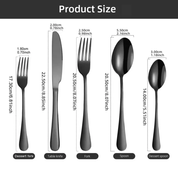 20Pcs Stainless Steel Flatware Set Coffee Spoon Stirring Teaspoons Set Cake Dessert Spoon Teaspoon Silverware Set 5