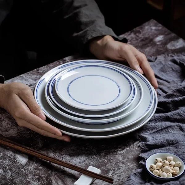 Retro Blue And White Plate 2