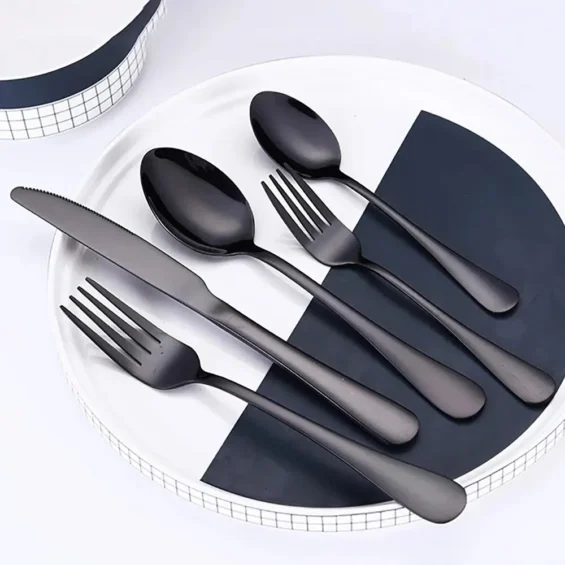 20Pcs Stainless Steel Flatware Set Coffee Spoon Stirring Teaspoons Set Cake Dessert Spoon Teaspoon Silverware Set 1