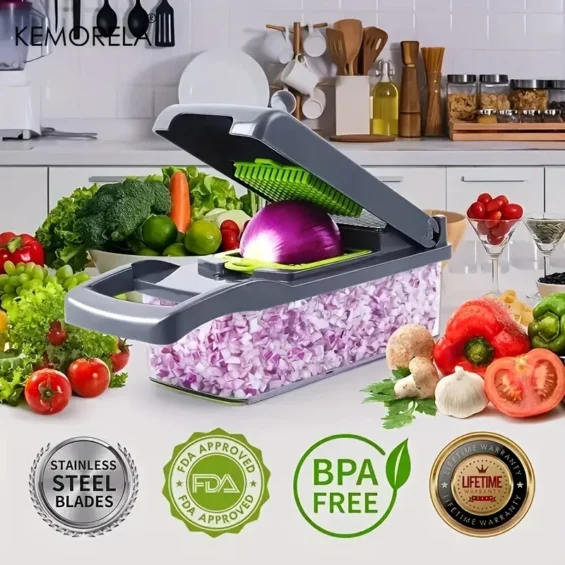 14/16 in 1 Multifunctional Vegetable Chopper Onion Chopper Handle Food Grate Food Chopper Kitchen Vegetable Slicer Dicer Cut 2