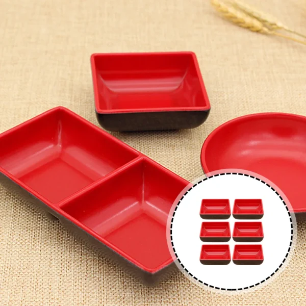 Melamine Square Sauce Dishes 4