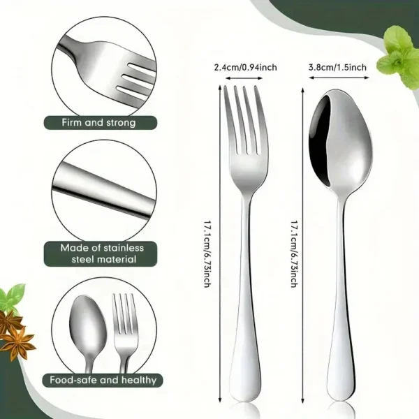 16pcs Stainless steel tableware 3