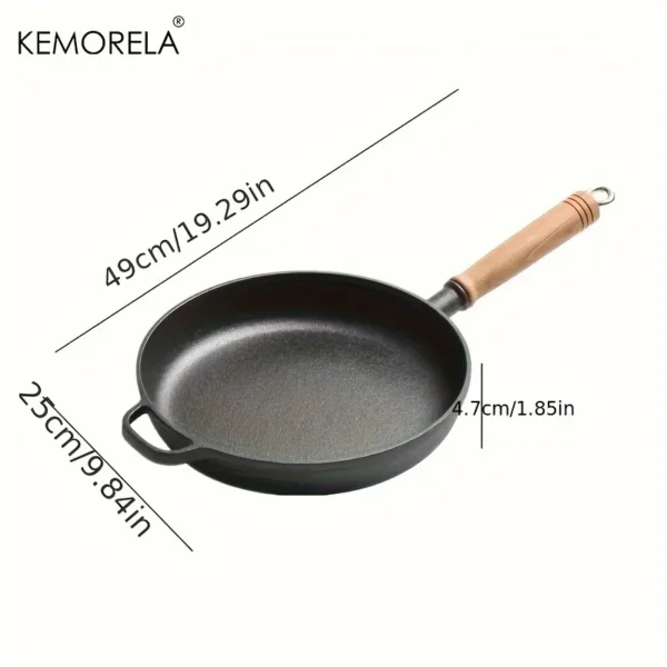 25cm Cast Iron Frying Pan 6