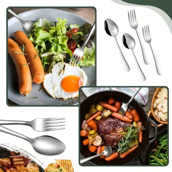 16pcs Stainless steel tableware 2