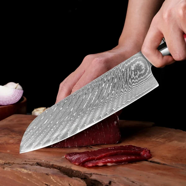 Damascus Santoku Knife 7 inch 6