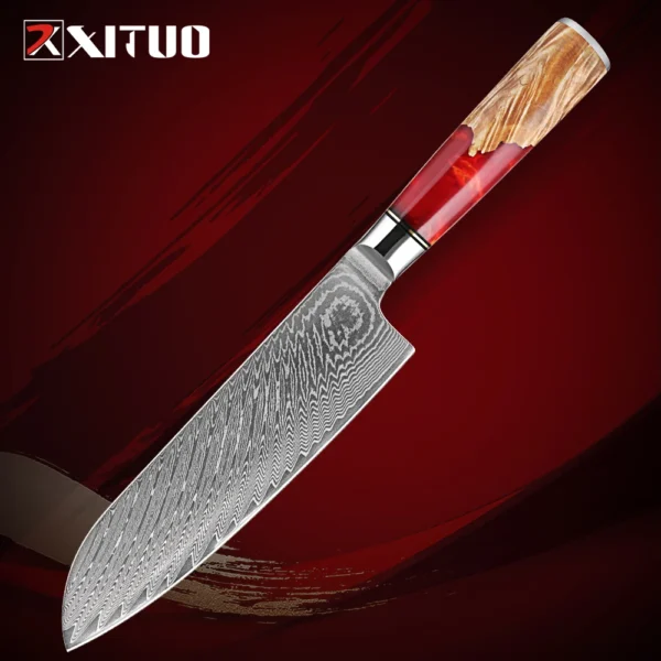 Damascus Santoku Knife 7 inch 1