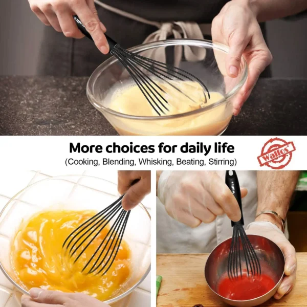 WALFOS 1pcs/3set Silicone Whisk 5