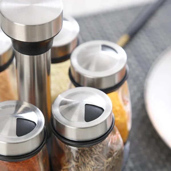 Rotating Glass Seasoning Rack 2