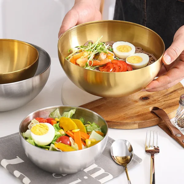 Korean Stainless Steel Salad Bowl 6