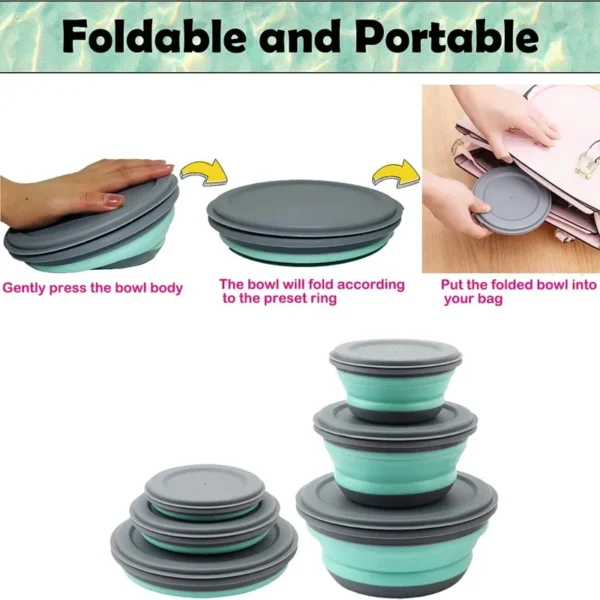 3 PCS/Set Collapsible Bowl 4