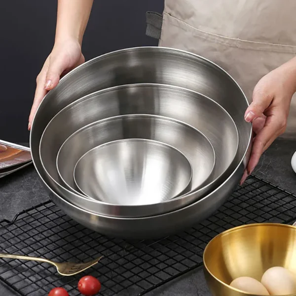 Korean Stainless Steel Salad Bowl 4