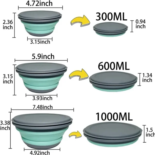 3 PCS/Set Collapsible Bowl 6